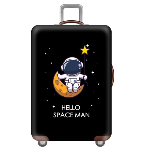 Fundas para Maletas,Astronauta Espacio Exterior Planetas Funda El&aacute;Stica para Maleta,Resistente A...