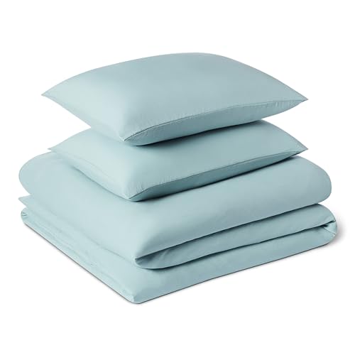 Amazon Basics Juego de Funda N&oacute;rdica Cama 135/150 de Microfibra Prelavada, Extra Suave con Efecto...
