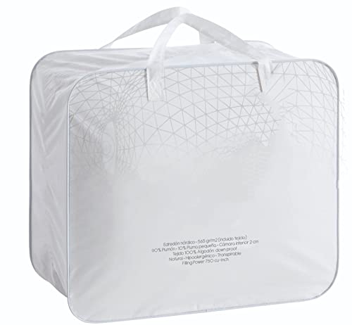 Purpura Home - Edredon Nordico Cama 135 de Pluma y Plum&oacute;n de Pato y Oca para Invierno Algod&oacute;n....