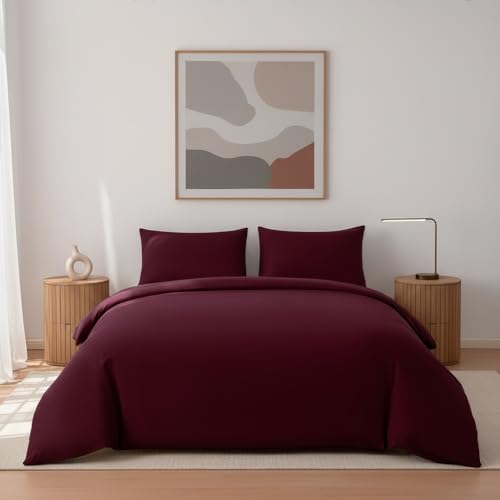 HOMEYA Juego de Funda N&oacute;rdica Cama150 de 3 Piezas, Funda Edred&oacute;n 240x220cm + 2 Almohadas 50x75cm,...