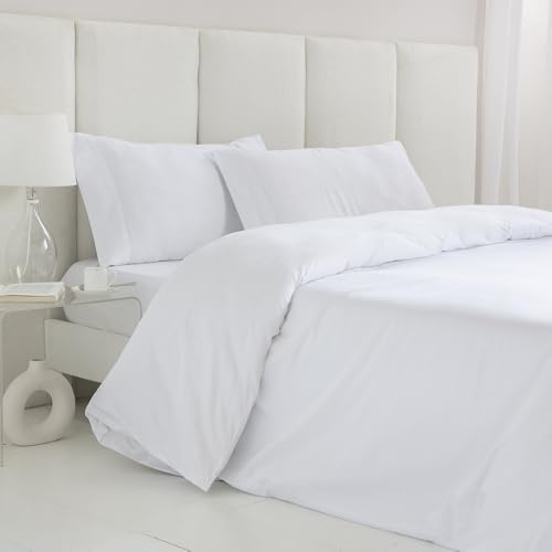 COTTON ARTean Funda n&oacute;rdica Cama 200 Sat&eacute;n Algod&oacute;n 300 Hilos Leuna Blanco Funda edred&oacute;n 280x240,...