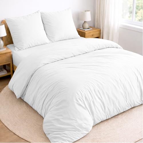Twinzen Juego de Cama de 4 Piezas para Cama 135 - Funda Nordica 220x240 cm, Sabana Bajera 140x190 cm...