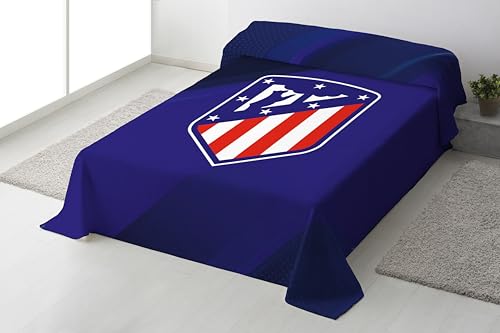ASDITEX Manta Rachel Terciopelo Atl&eacute;tico de Madrid 160 cm. Ancho x 240 cm. Largo (100% poli&eacute;ster)