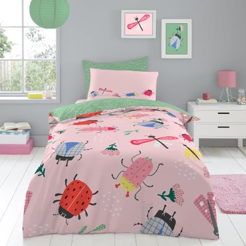 GC GAVENO CAVAILIA Ladybug - Juego de Ropa de Cama Infantil Reversible con Estampado de Lunares, 135...
