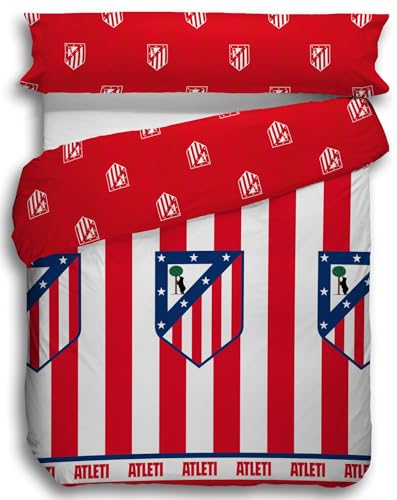 Dhestia Home - Funda N&oacute;rdica Escudo del Atl&eacute;tico de Madrid Color &Uacute;nico Talla Cama 90