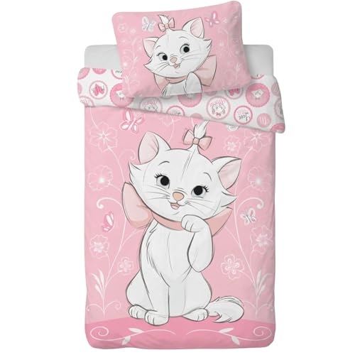 Funda n&oacute;rdica beb&eacute; 100x135 cm Marie Los Aristogatos y funda de almohada 40x60 cm | Juego de cama...