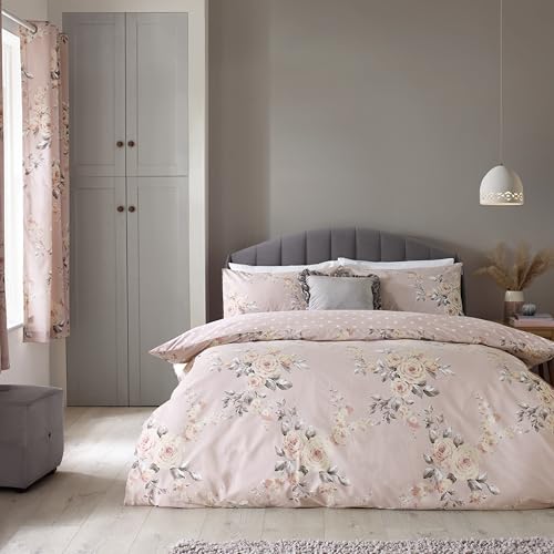 Catherine Lansfield - Juego de Funda n&oacute;rdica, Blush, King Duvet Set