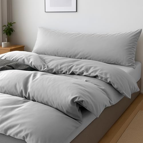 BESCH Juego Funda N&oacute;rdica de 3 Piezas para Cama de 150 Color Gris Claro - Funda Nordica 220x240cm +...