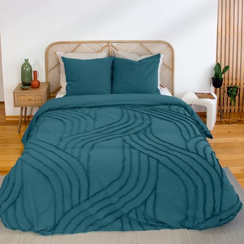 Coste Deco - Juego de funda n&oacute;rdica de 220 x 240 cm y 2 fundas de almohada de 63 x 63 cm, dise&ntilde;o...