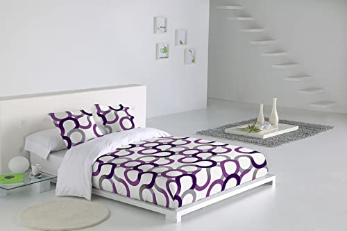 SABANALIA - Juego de Funda nórdica Aros | Funda nórdica 150 x 220 + 35 cm, Funda de Almohada...