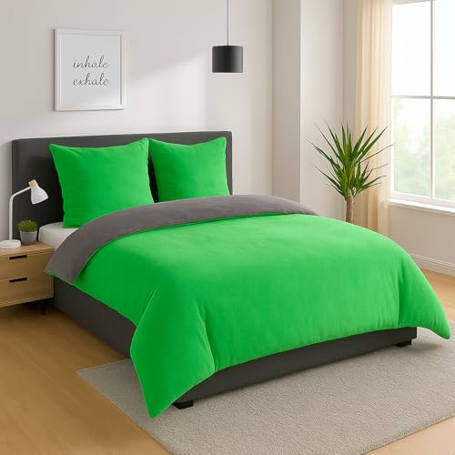 heimtexland Set de ropa de cama reversible de felpa de estilo teddy I Edred&oacute;n de invierno I Extra...