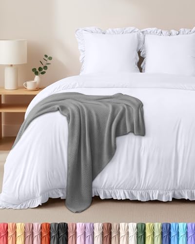 Utopia Bedding Funda Nordica Cama (Blanco, Cama 150-240x220cm + 2 x Fundas Almohada 65x65cm)