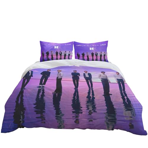 BTS Fundas nordicas 135 x 200，BTS Funda edredon，Saco nordico con Cremallera Cama 135，2 Fundas...