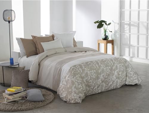 Reig Marti Funda N&oacute;rdica AMILLY, Dise&ntilde;o Floral Natural, Poli&eacute;ster-Algod&oacute;n, Set de 3 Piezas,...