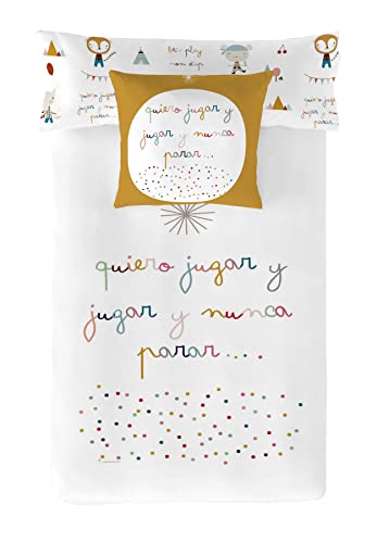 HACIENDO EL INDIO Funda n&oacute;rdica Reversible Jugar Cama 90