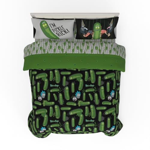 Franco Rick & Morty Set de Ropa de Cama 7 Piezas, edred&oacute;n Reversible Muy Suave y Acogedor con...