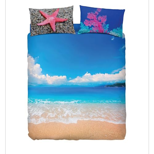 Bassetti Juego de funda n&oacute;rdica Image, impresi&oacute;n de alta definici&oacute;n, fabricado en Italia, colcha...