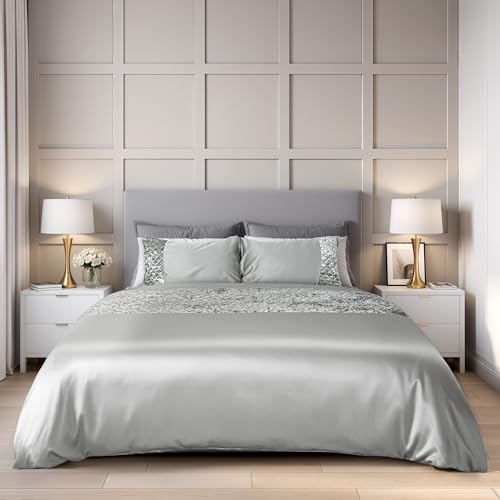 Emma Barclay Glamour - Juego de Funda n&oacute;rdica de Terciopelo con Lentejuelas para Cama de...