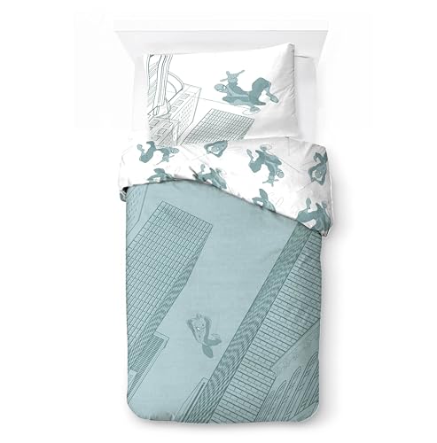Jay Franco Kids Marvel Spiderman Juego de Funda n&oacute;rdica - Ropa de Cama Supersuave con Funda de...