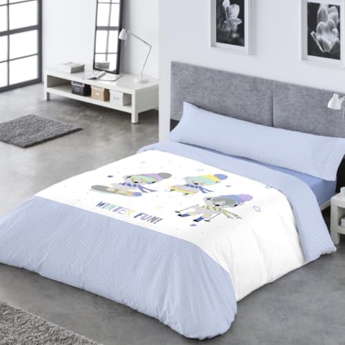 Funda N&oacute;rdica Infantil Reversible Catotex Surfers, Yogui y Kayana | Cama 90 y 105 cm | Juego 3...