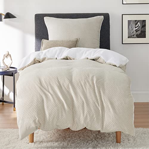 BEDSURE Ropa de cama mullida de 135 x 200 cm, color beige, funda nórdica de invierno de forro polar...