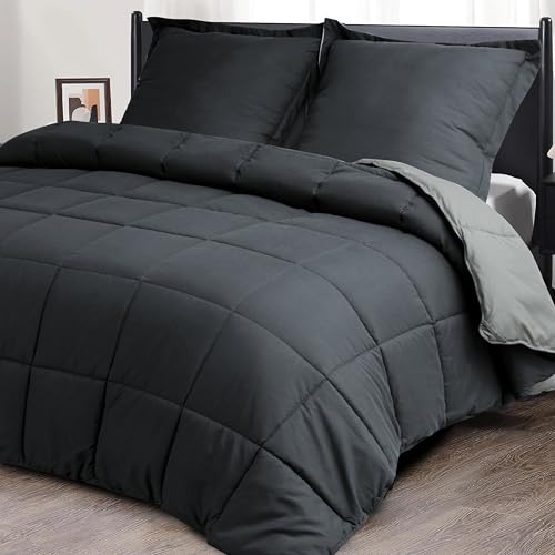 HIG Edred&oacute;n de 3 Piezas, 240x260 cm, para Cama Individual, 250gr/m&sup2;, Microfibra, Reversible, con 2...