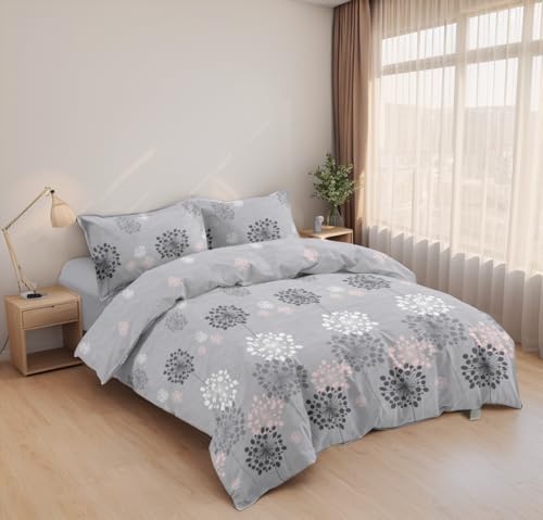 Etrexonline Juego de Funda N&oacute;rdica 3 Piezas para Cama 90 - Funda Edred&oacute;n 150x220cm, S&aacute;bana Bajera...