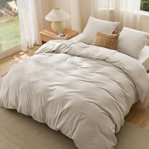 BEDSURE Juego de ropa de cama 240x220 de lino 3 piezas - 1 funda de edred&oacute;n 240x220 cm + 2 fundas...