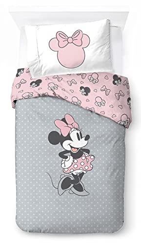 Jay Franco Disney Minnie One of a Kind Juego de Cama Infantil 100% algod&oacute;n 135 x 200 cm Tama&ntilde;o...