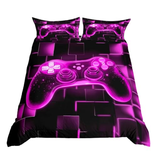 Homewish Funda de edred&oacute;n para ni&ntilde;os, tama&ntilde;o doble, dise&ntilde;o de consola de videojuegos de galaxia,...