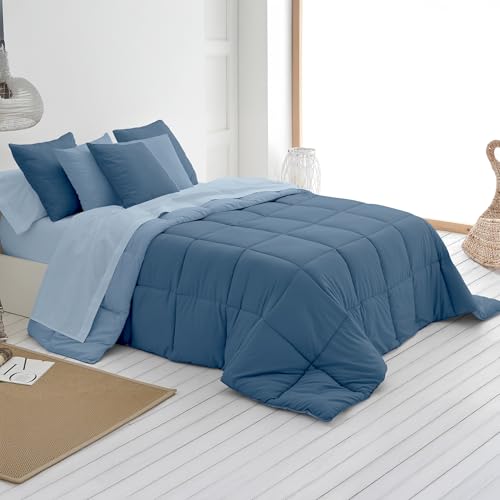 SOMNI HOME Edredon Verano Cama 180 cm Nordico Bicolor Tacto Pluma. Colcha Verano. Reversible C&aacute;lido...