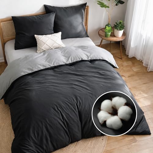 Dreamzie Funda nordica Cama 150 Algodon - Funda edredon 200x220 con Cierre + 2 Fundas Almohada 80x80...