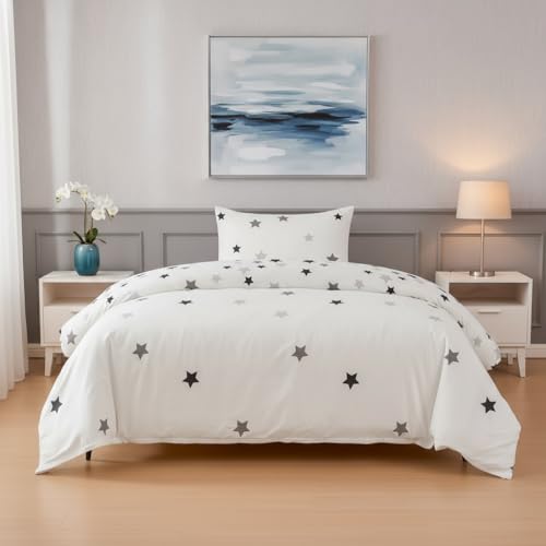 HOMEYA Juego de Funda N&oacute;rdica Cama 105 de 2 Piezas, Funda Edred&oacute;n 165x220cm + 1 Almohada 50x75cm,...