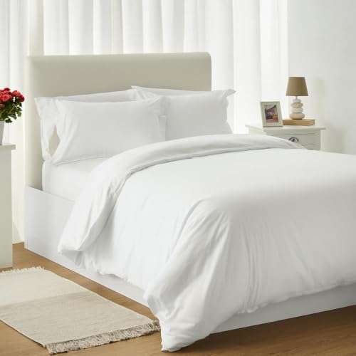 Jomy Funda n&oacute;rdica - 3 Piezas - Algod&oacute;n Egipcio De 300 Hilos Blanca Cama 150 x 190/200. 1 Funda...