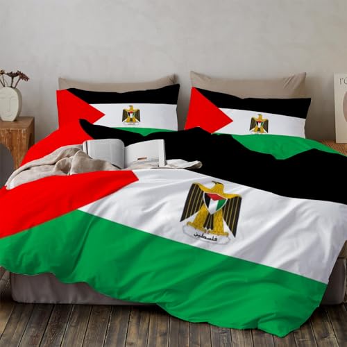 &Eacute;tnico Sencillo Funda N&oacute;rdica Letras Cubanas En 3D Juego de Cama 3 Piezas Suave Microfibra...