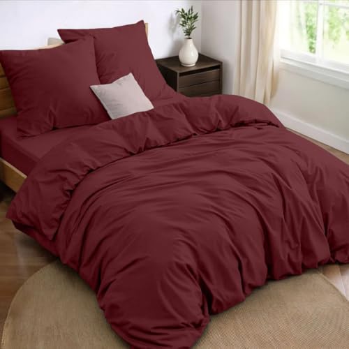 Dreamzie - Juego de Cama de 4 Piezas, Funda nordica Cama 150, S&aacute;bana Bajera de 160x200 cm y 2...