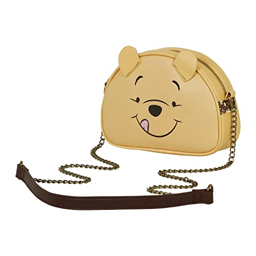 Disney Winnie The Pooh Face Bolso Heady, Amarillo, 20.5 x 15 cm
