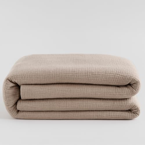 Hausfelder Juego de ropa de cama con funda n&oacute;rdica de muselina 135 x 200 cm Algod&oacute;n transpirable y...