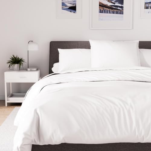 Soleil d'ocre Percale, Funda n&oacute;rdica de polialgod&oacute;n, 260 x 240 cm, Blanco