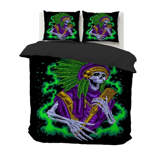 Juego de cama de 100 x 135 cm, para ni&ntilde;os, adultos, violeta, vibrante, tribal, funda n&oacute;rdica para...