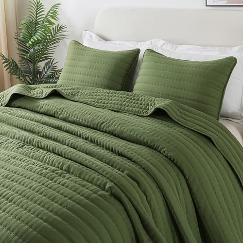 R. SHARE Colcha Cama Verano Primavera, Verde 300x270cm Colcha Bouti Cama 180/200, Acolchada para...