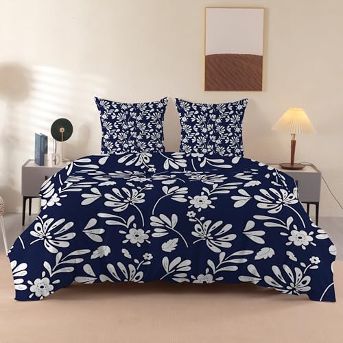 Funda n&oacute;rdica de 220 x 240 cm, con 2 fundas de almohada de 65 x 65 cm, funda de edred&oacute;n de flores...