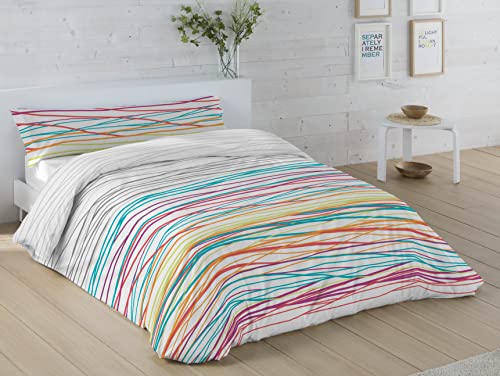 LEBENGOOD Juego de Funda Nórdica 50% Algodón para Cama 135x190/200 con Funda Almohada Funda de...