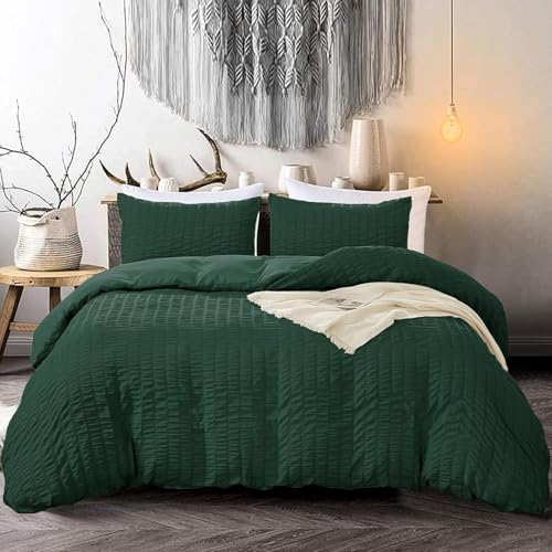 Juego de funda de edred&oacute;n verde esmeralda para adultos, juego de ropa de cama de microfibra suave y...
