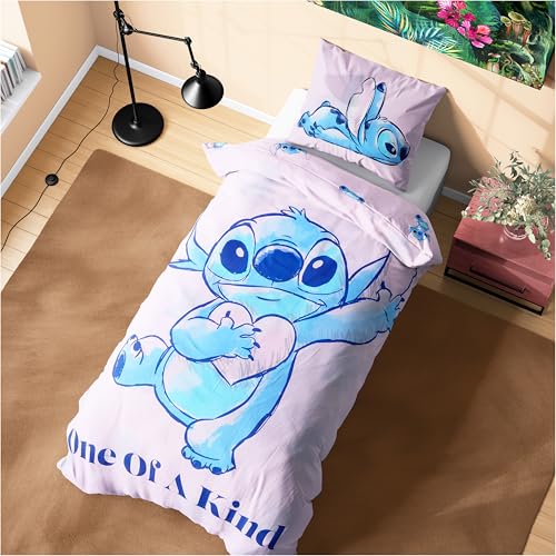 Disney Stitch Juegos de Fundas Nórdicas, Pack con Funda de Edredón y Almohadas - Tamaño...