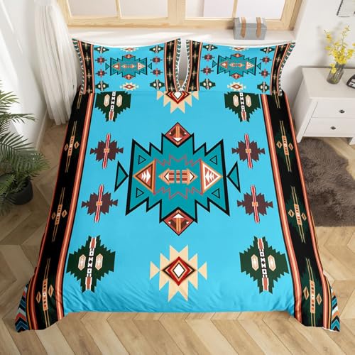 Homewish Juego de funda de edred&oacute;n para cuna, decoraci&oacute;n bohemia, geom&eacute;trica, bohemio, azteca,...