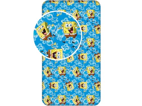 Jerry Fabrics Bob Esponja - S&aacute;bana bajera (90 x 200 + 25 cm), dise&ntilde;o de Bob Esponja