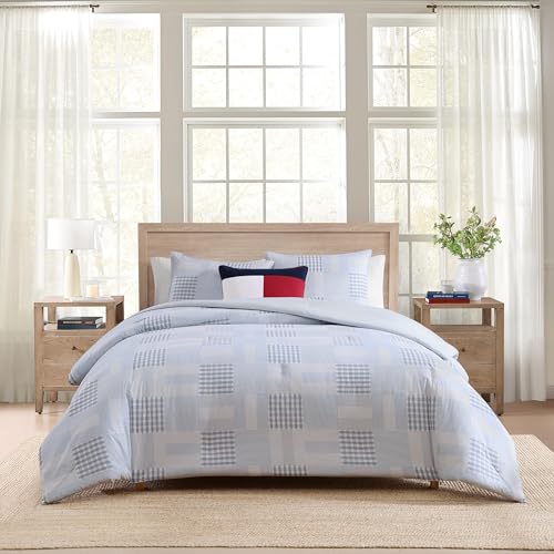 Tommy Hilfiger&reg; - Juego de Funda de edred&oacute;n Individual, Ropa de Cama de algod&oacute;n Texturizado con...