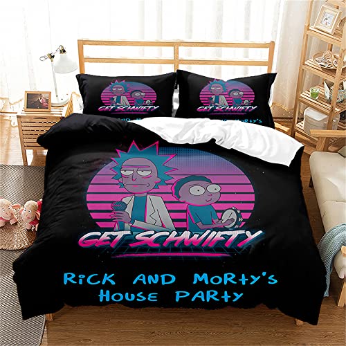 Funda N&oacute;rdica King Size Juego De Cama De Calidad De Hotel Juego De Edred&oacute;n Rick Y Morty Fundas De...