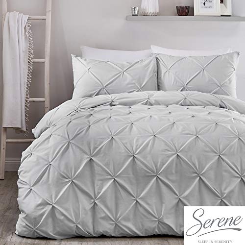 Serene Lara - Juego de Funda n&oacute;rdica de f&aacute;cil Cuidado, Color Plateado, Doble